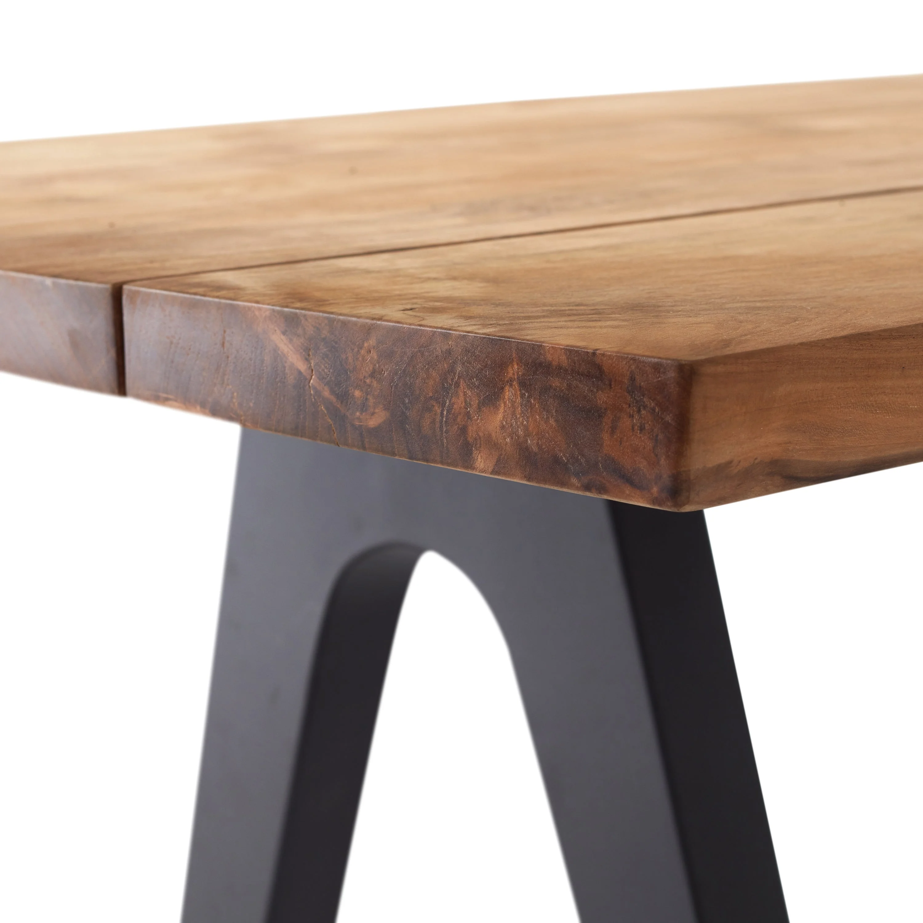 Montara 94" Live Edge Teak Dining Table - Image 5