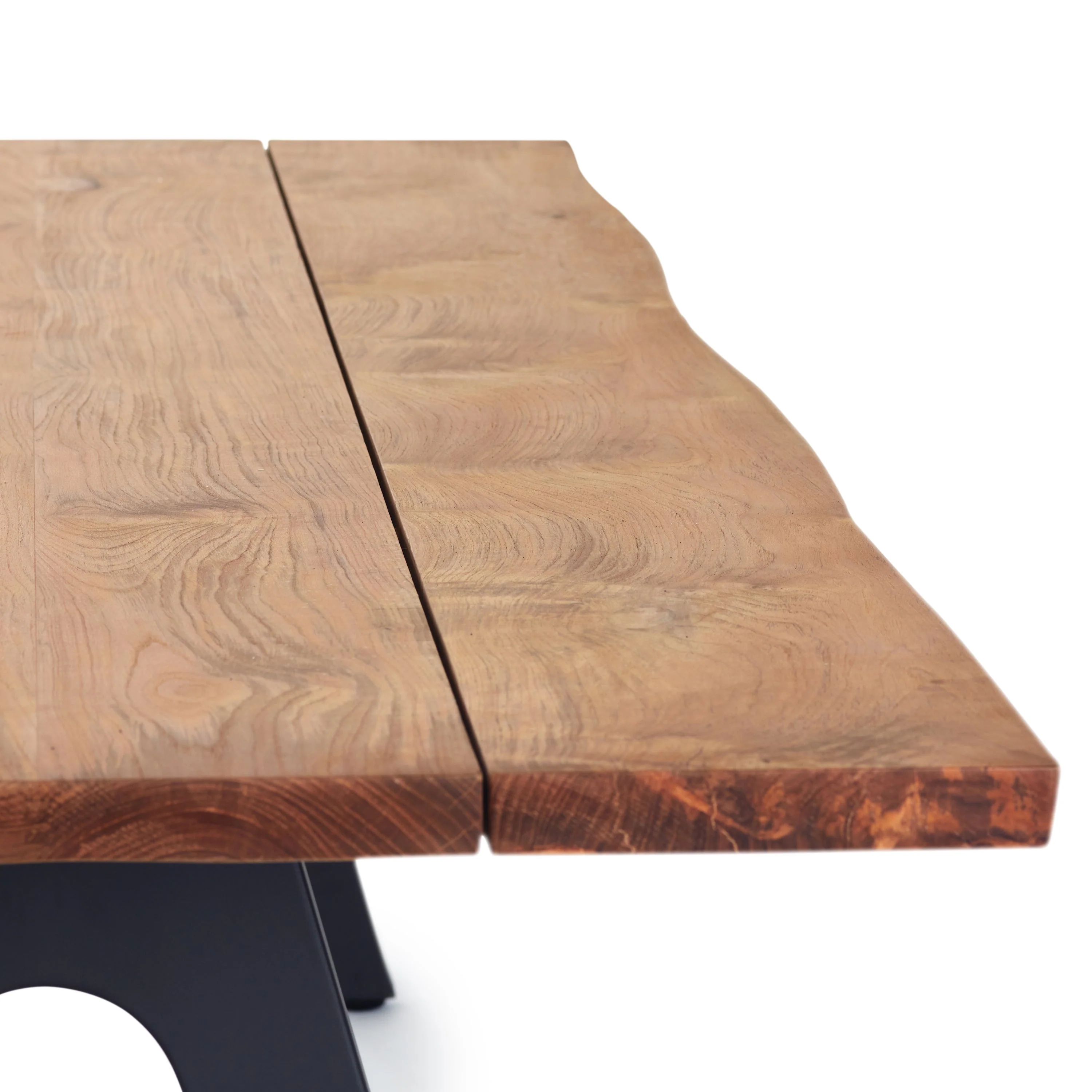 Montara 94" Live Edge Teak Dining Table - Image 6