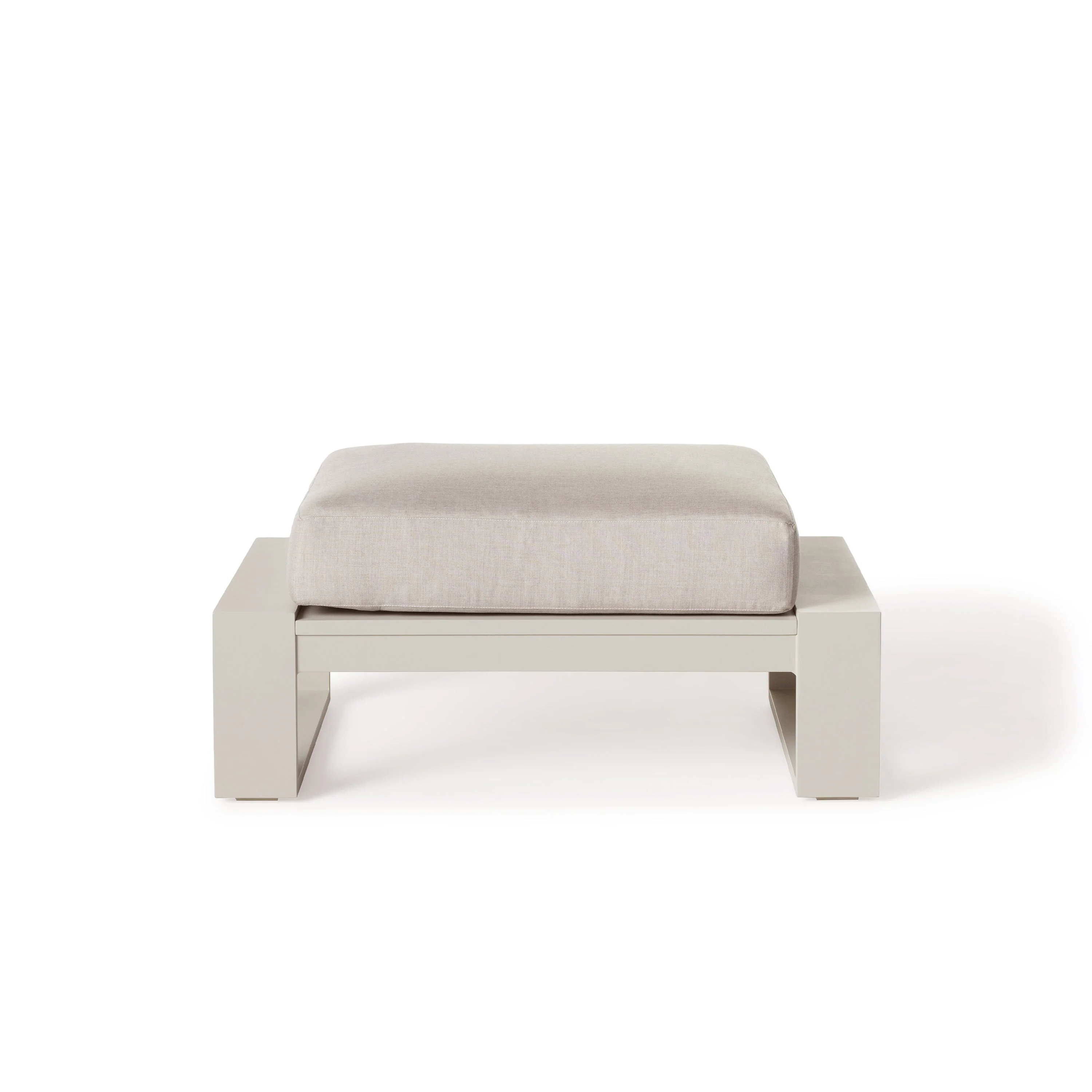 Nicasio Ottoman in Dune Aluminum