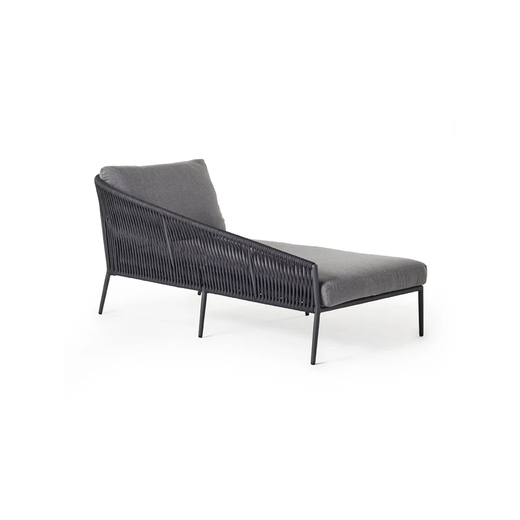 Olema Day Bed Right-Arm Chaise in Charcoal Aluminum - Image 3