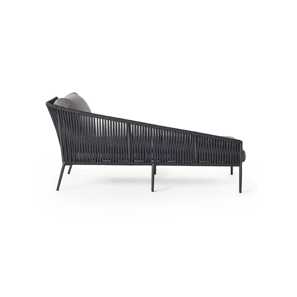 Olema Day Bed Right-Arm Chaise in Charcoal Aluminum - Image 4