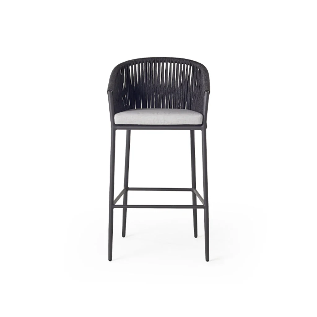 Olema Bar Chair in Charcoal Aluminum - Image 3