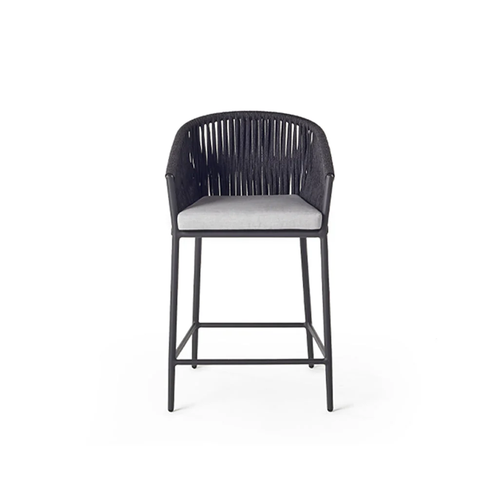 Olema Counter Chair in Charcoal Aluminum - Image 2