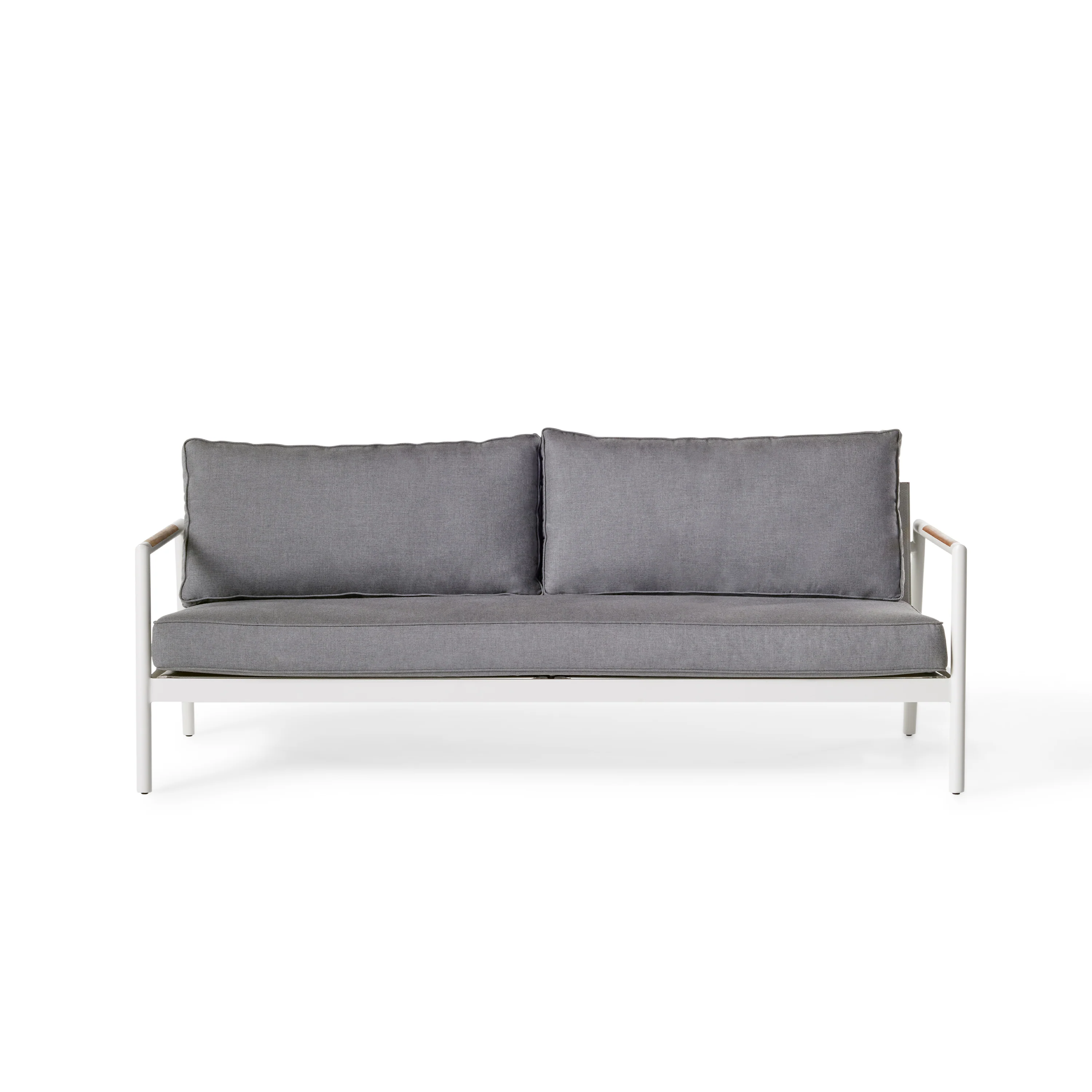 Pasadena Sofa in White Aluminum