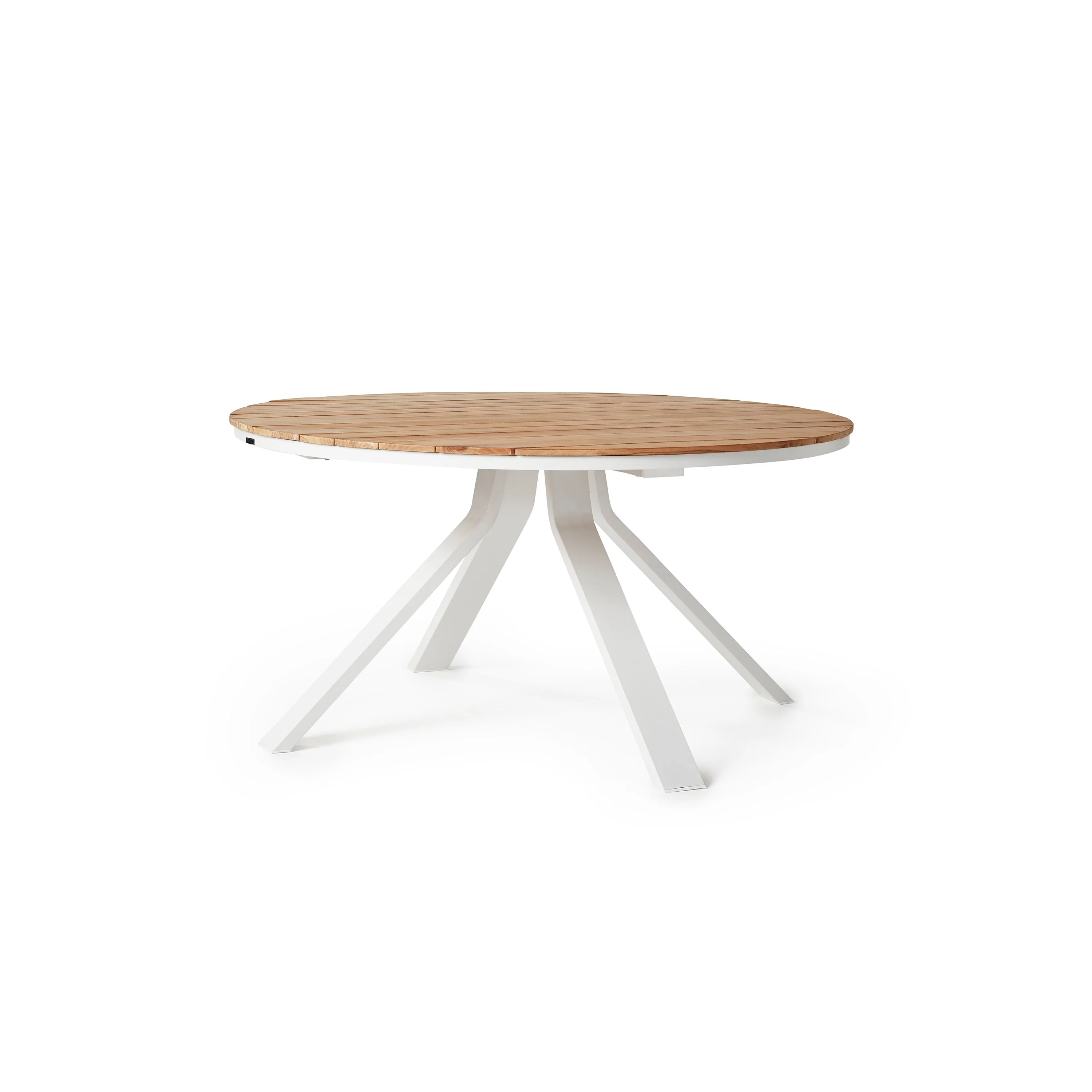Portola Dining Table in White with Teak - Image 2