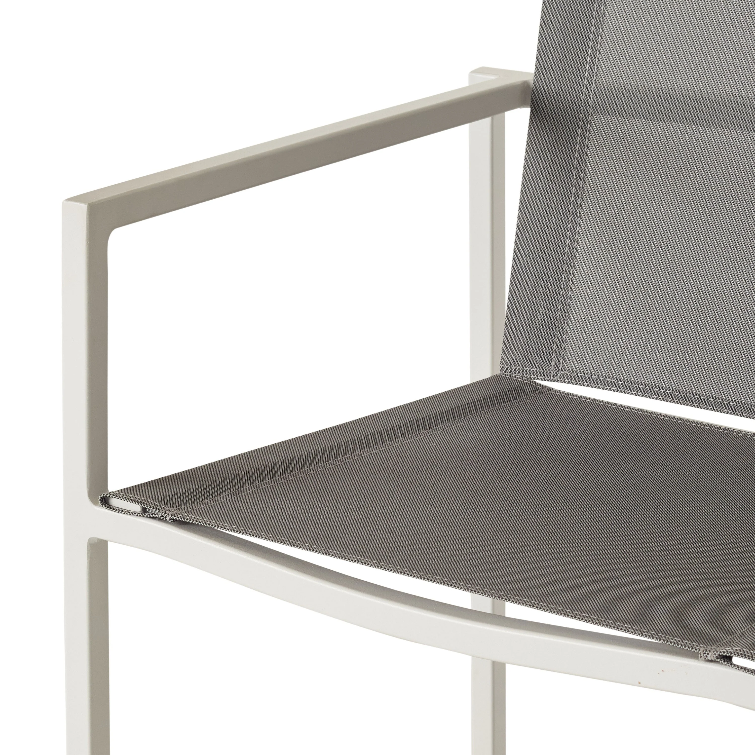 Santa Monica Dining Arm Chair in White Aluminum - Image 10