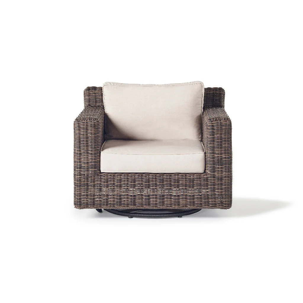 Sausalito Swivel Lounge Chair in Terra Wicker - Image 3