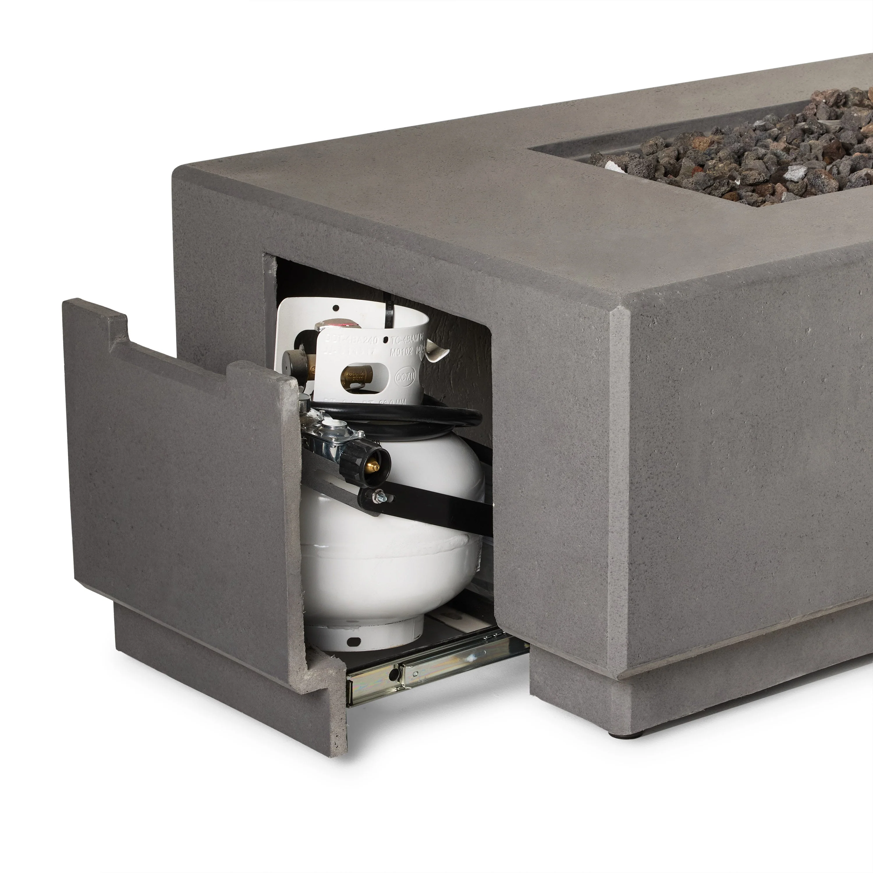 Sequoia Rectangular Fire Table in Smoke (Propane) - Image 4