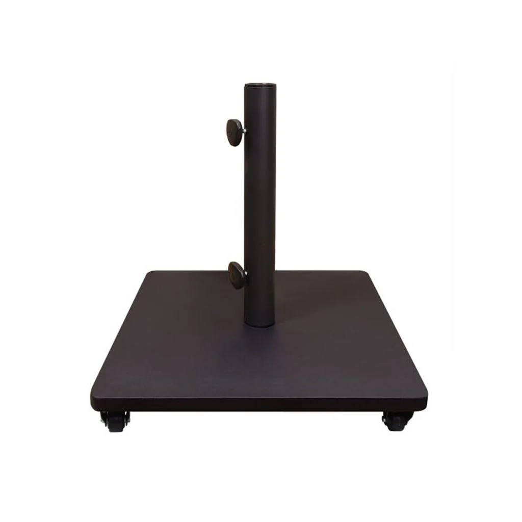 Steel Umbrella Base (120LBS) w/ Casters - Black