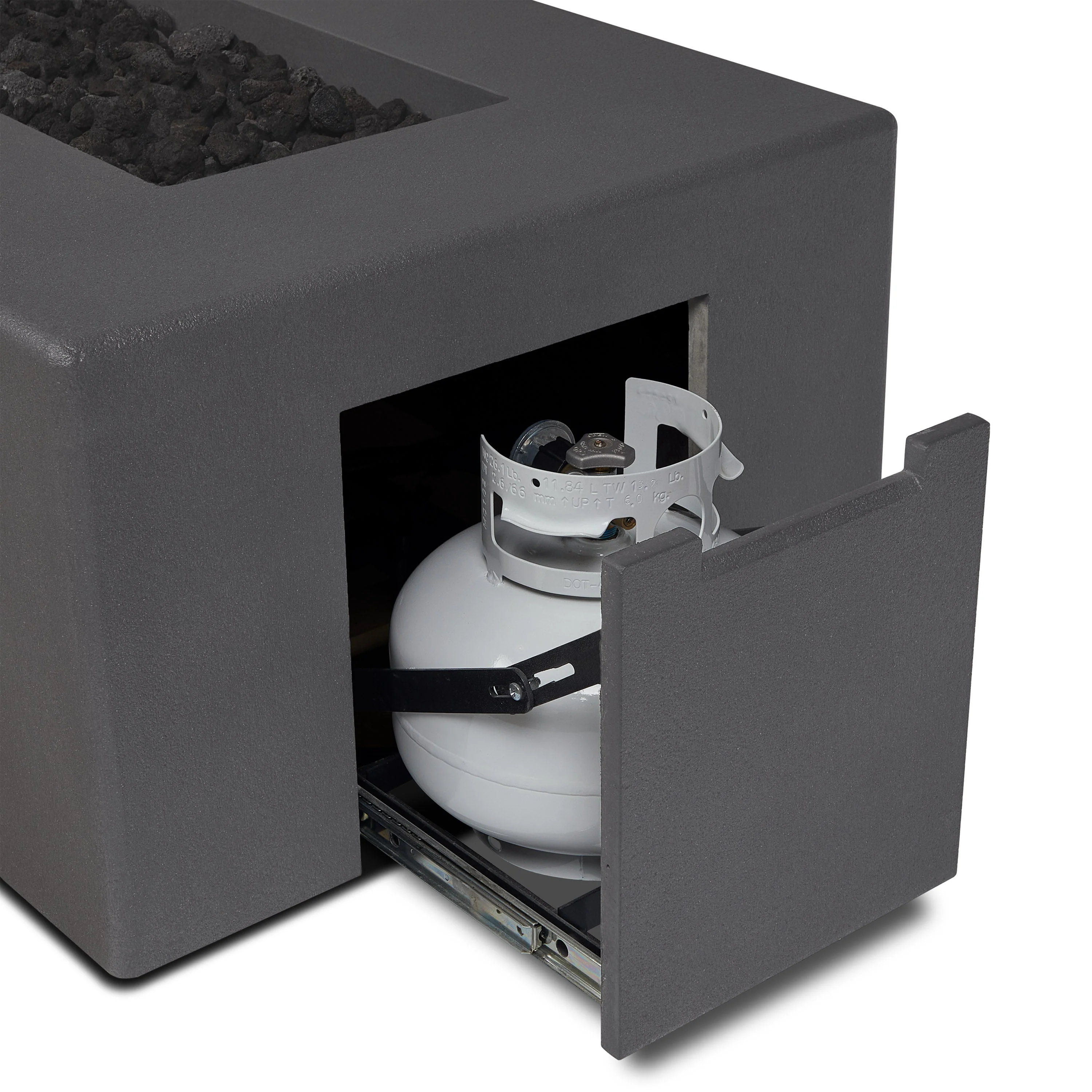 Tahoe Rectangular Fire Table (Propane) - Carbon - Image 4