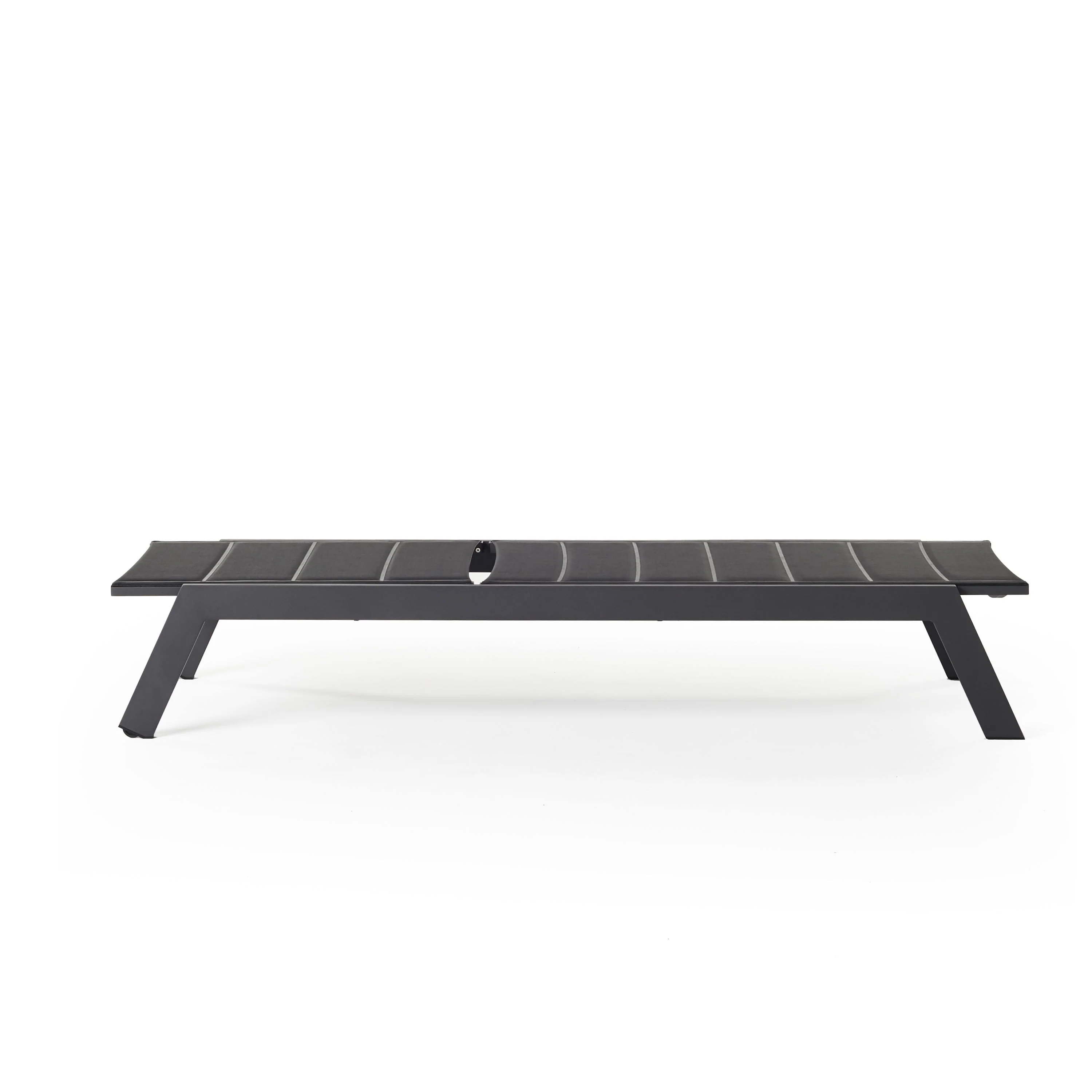 Tiburon Chaise with Padded Sling in Charcoal Aluminum - Image 2