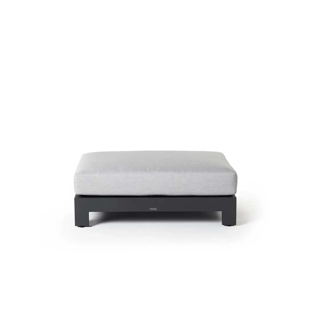 Tiburon Ottoman in Charcoal Aluminum