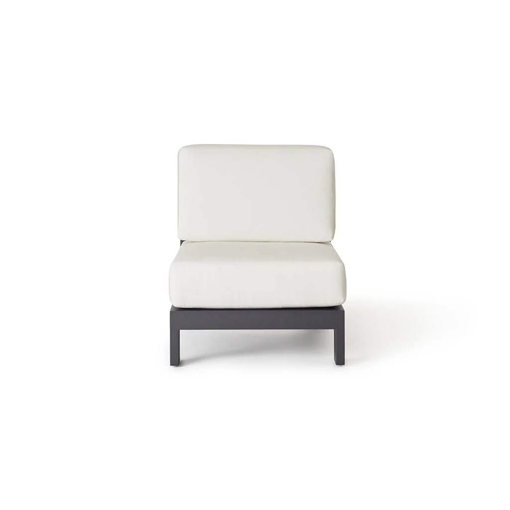 Tiburon Sectional Armless Lounge Chair in Charcoal - Image 2