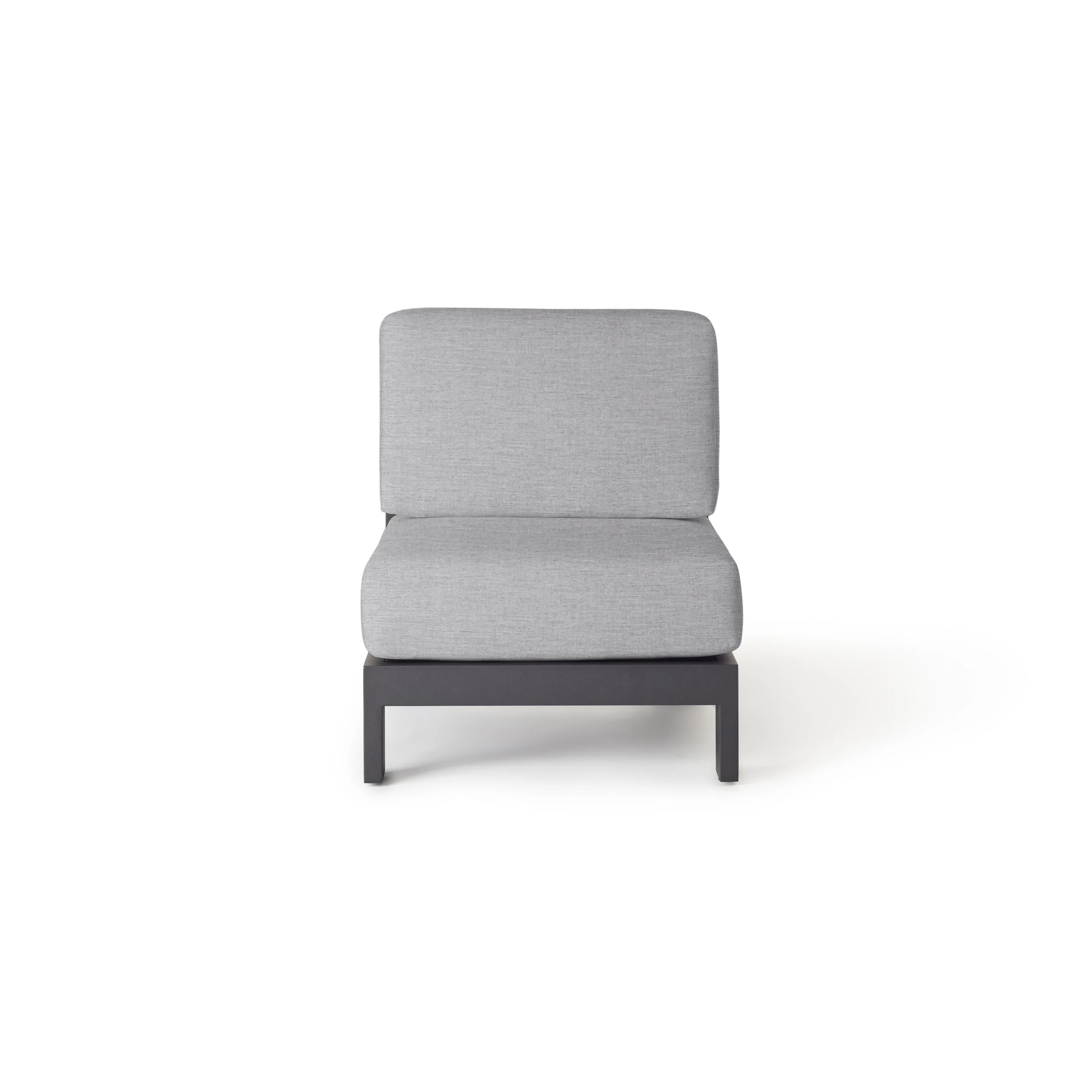 Tiburon Sectional Armless Lounge Chair in Charcoal - Image 3