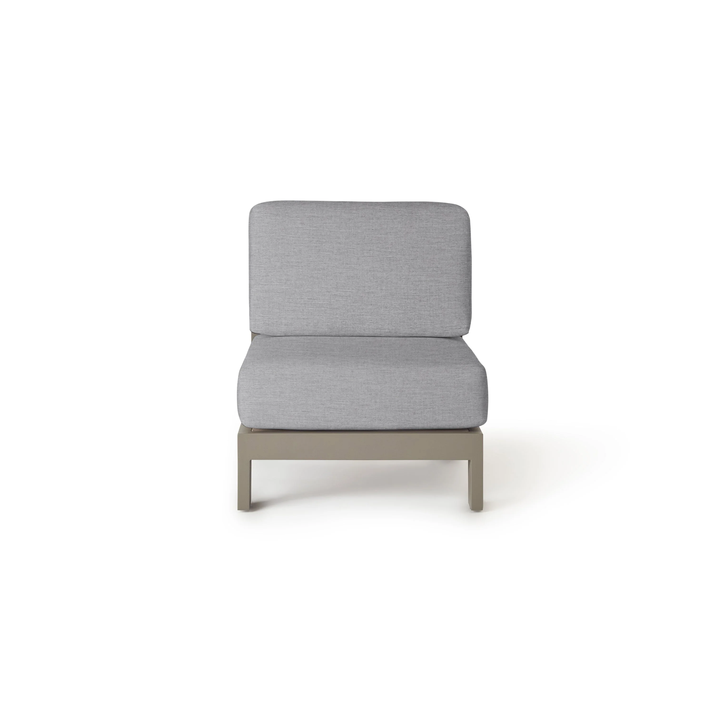 Tiburon Sectional Armless Lounge Chair in Quartz Grey - Image 3