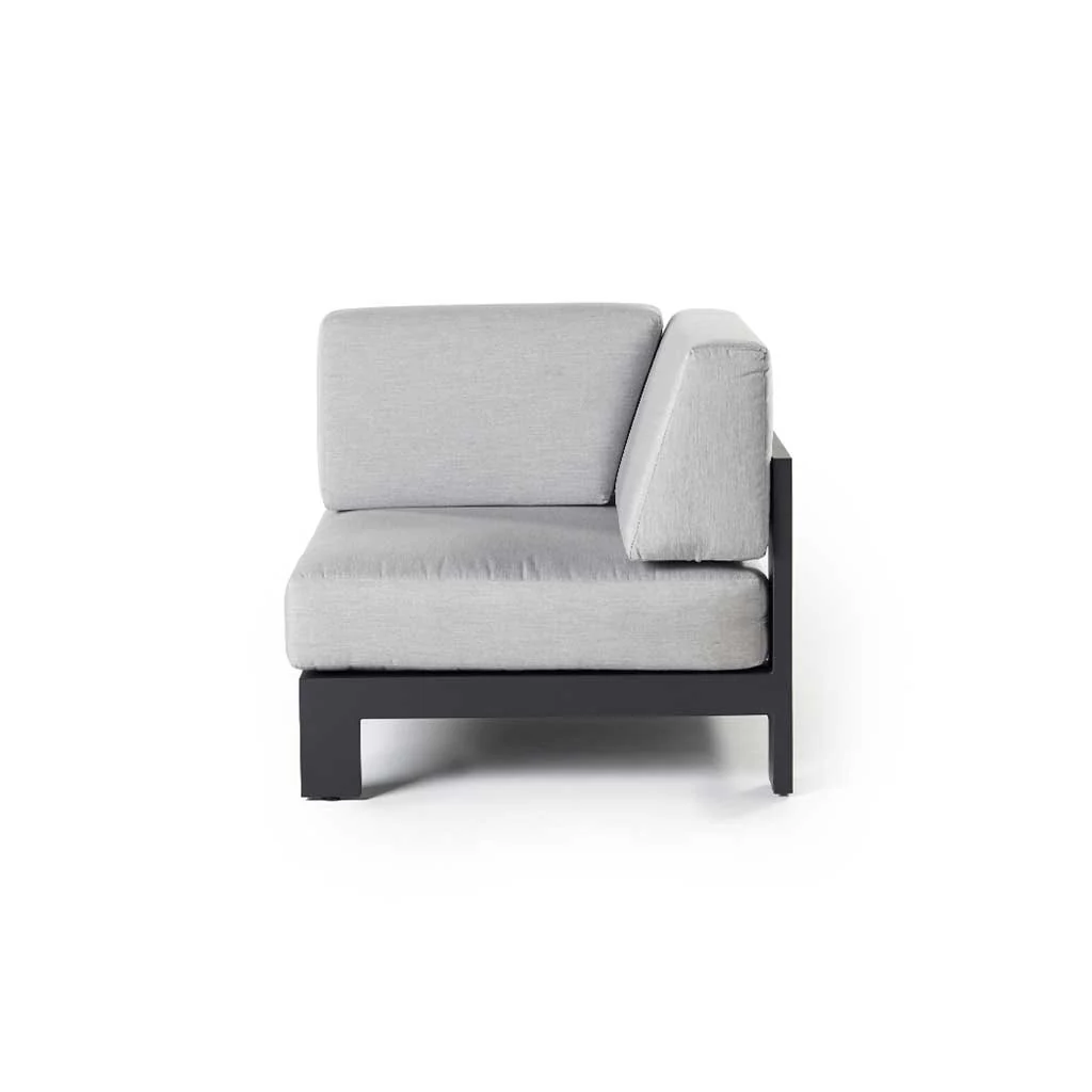 Tiburon Sectional Corner Chair in Charcoal Aluminum