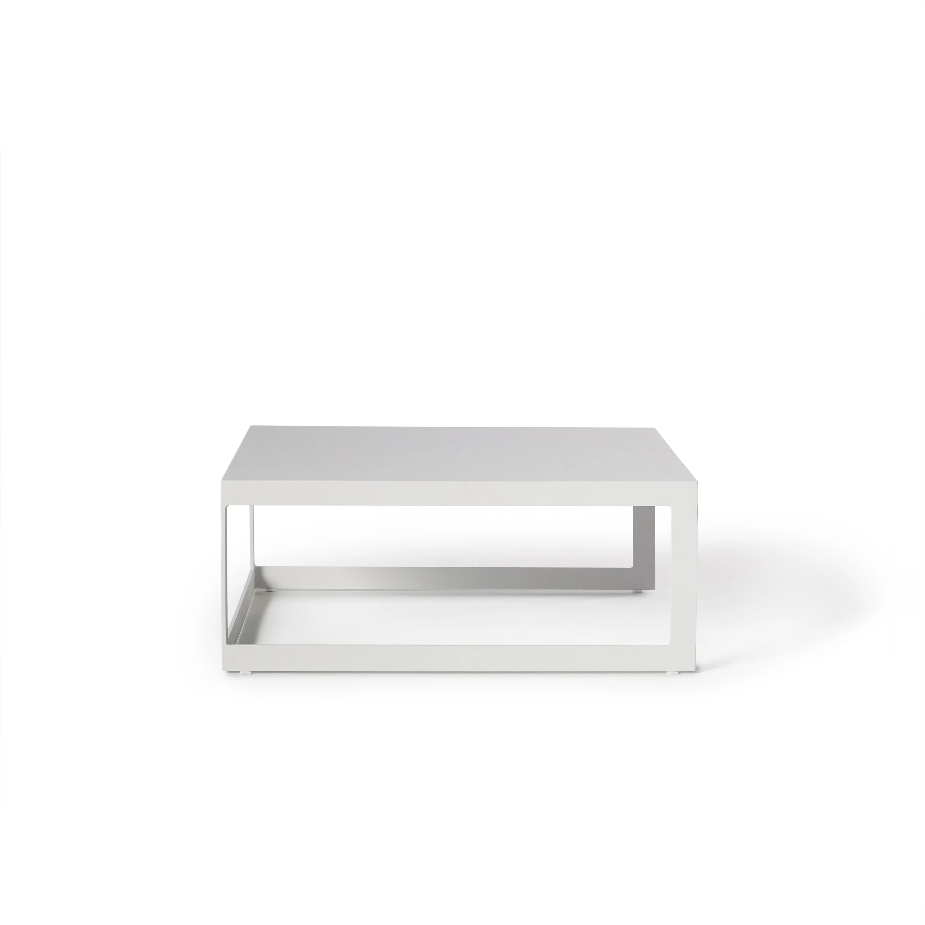 Vista 36" White Square Coffee Table - Image 2