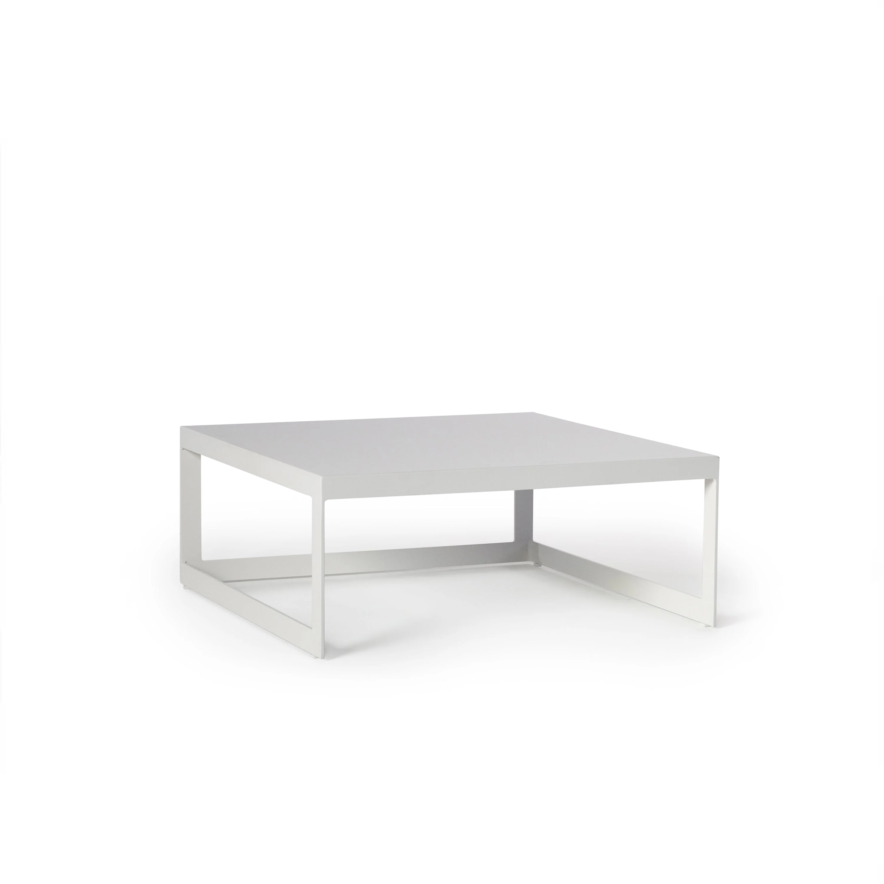 Vista 36" White Square Coffee Table - Image 3