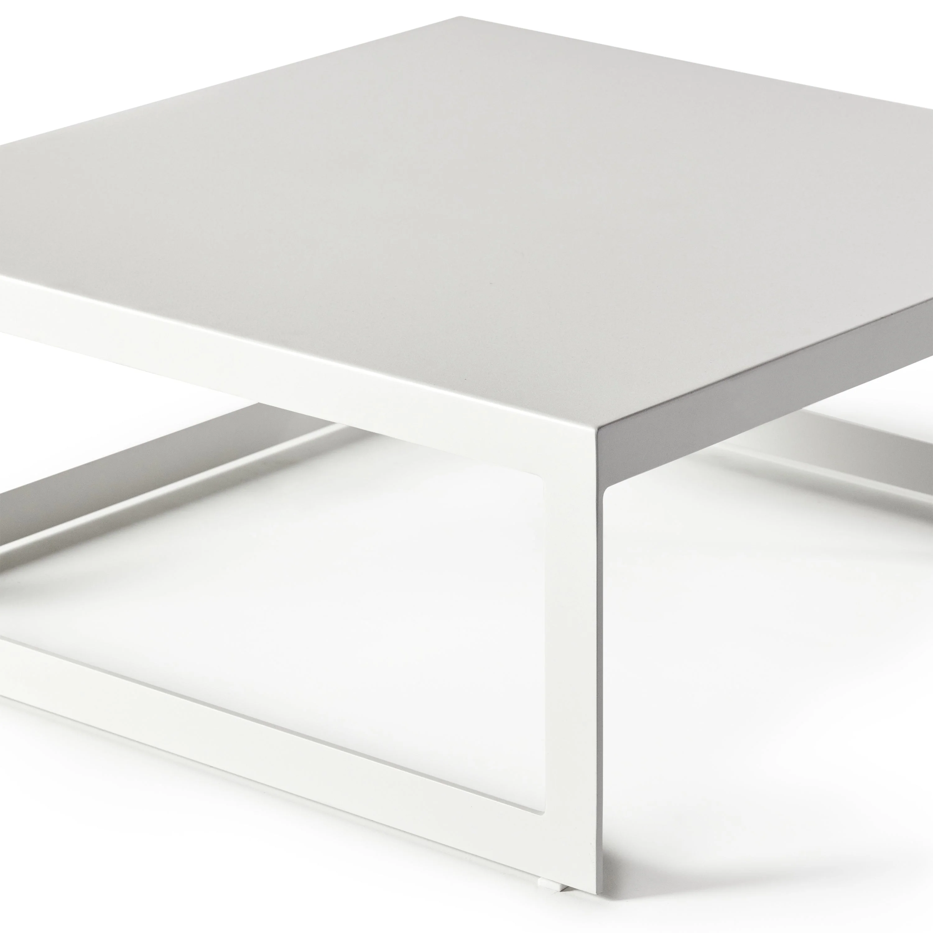 Vista 36" White Square Coffee Table - Image 4