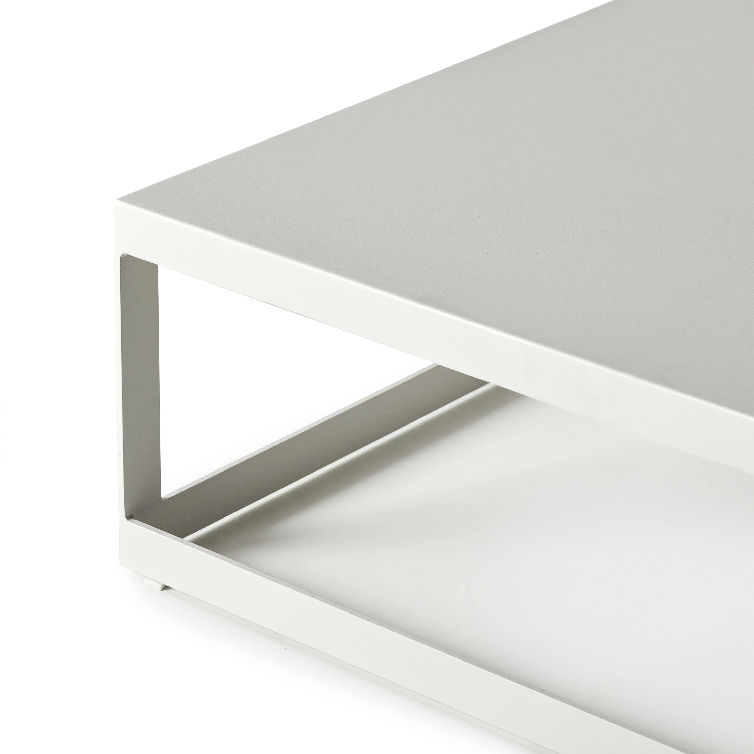 Vista 36" White Square Coffee Table - Image 5