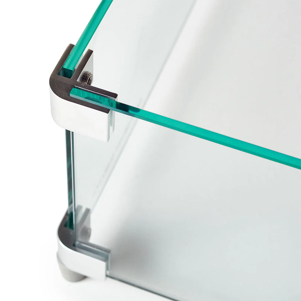 Large Rectangular Glass Fire Table Wind Guard - Image 3