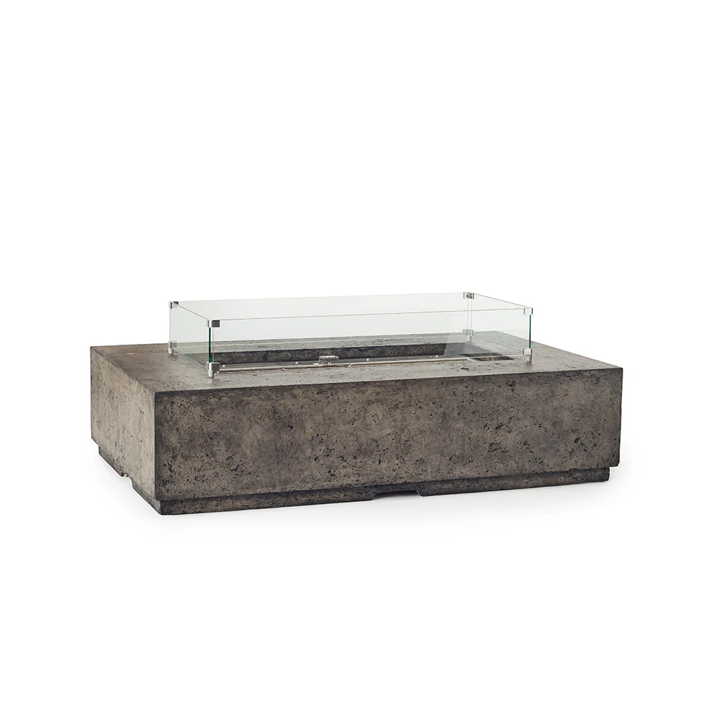 Large Rectangular Glass Fire Table Wind Guard - Image 5
