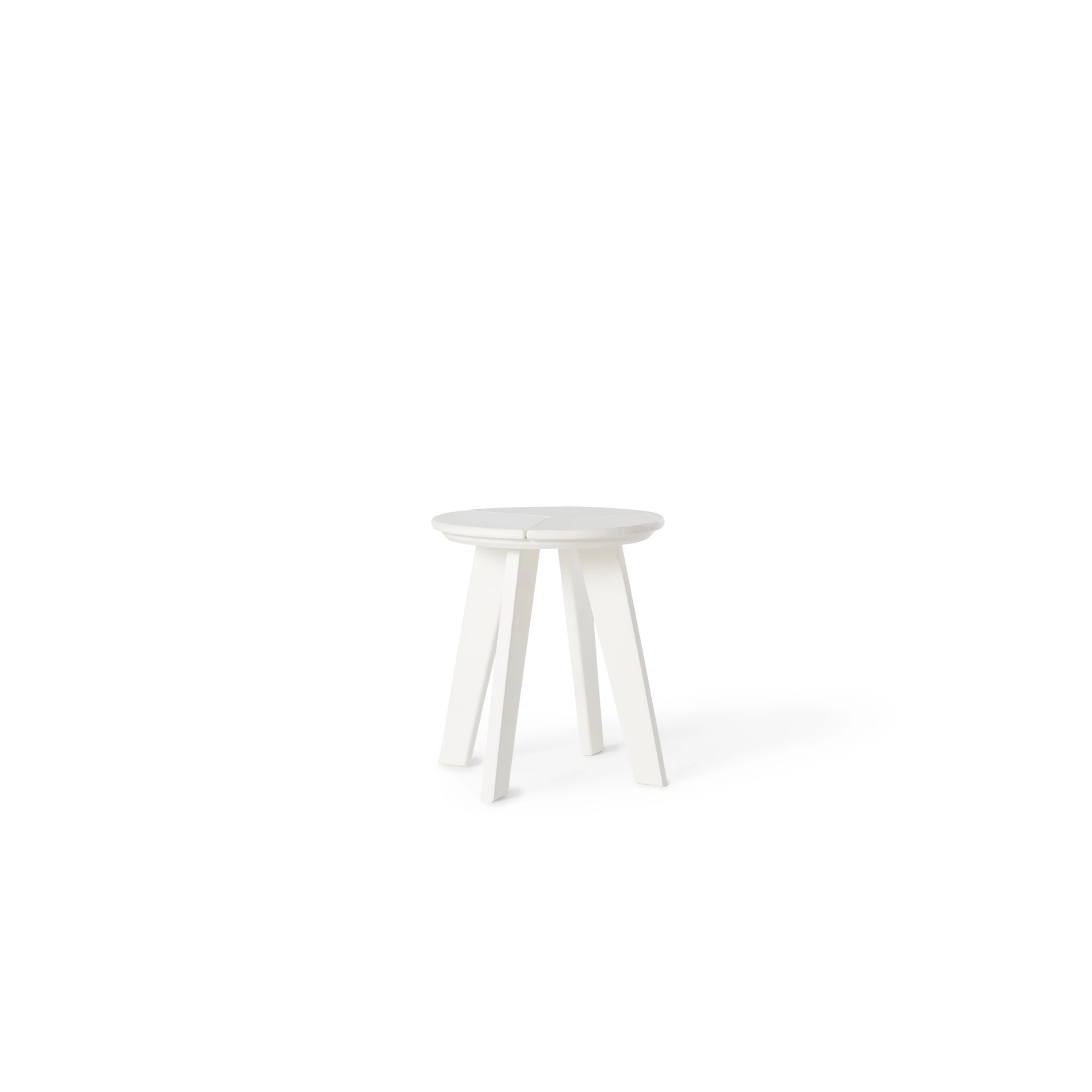 Woodside Round Side Table in White Composite - Image 2